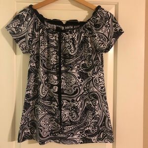 White and black blouse size PL